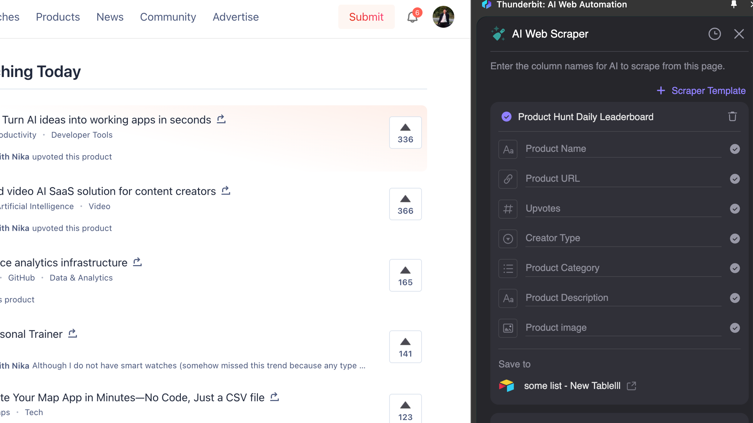 Thunderbit screenshot 3
