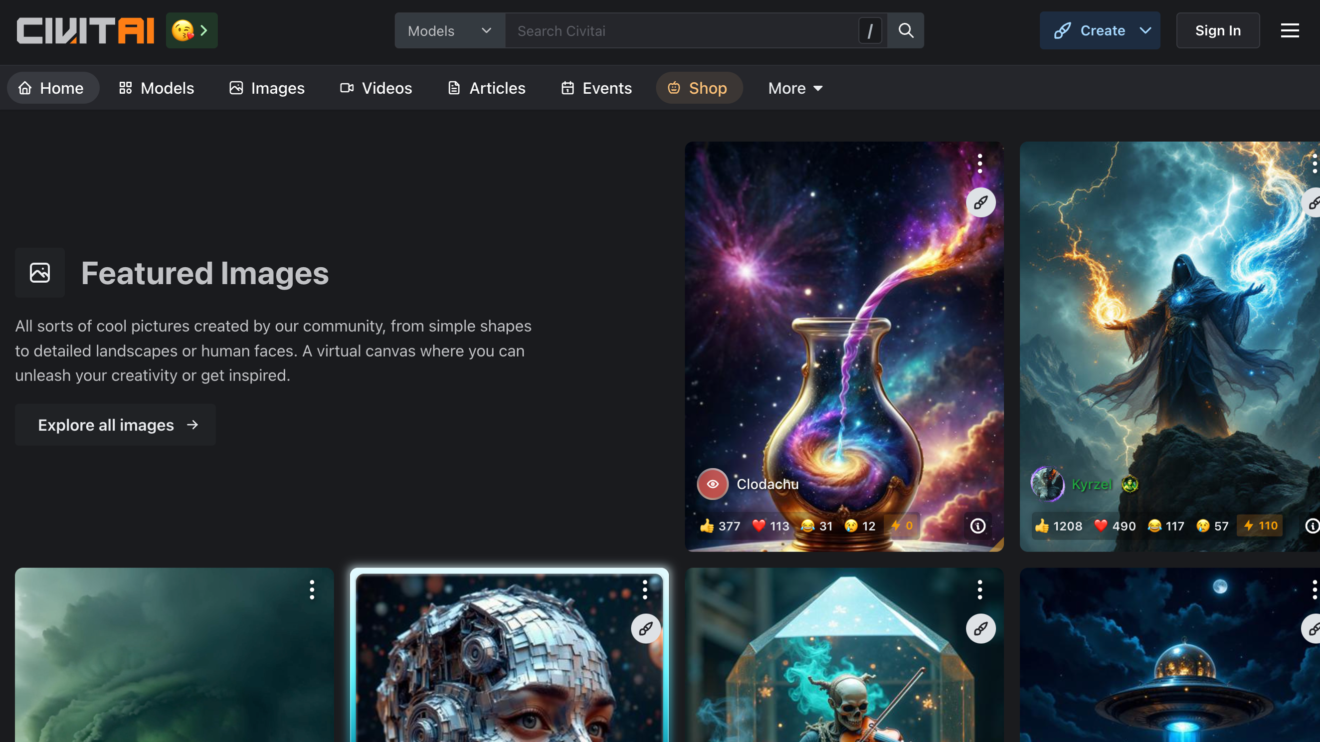 Civit.ai screenshot 1